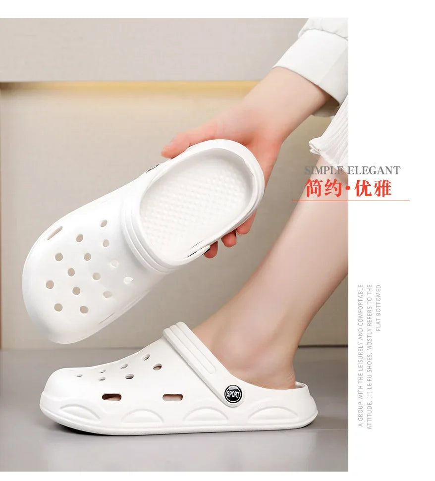 Fashion Sandals Waterproof Slippers Women men Shoes Summer Outdoor Slides Soft Sole Garden Shoes Indoor Nursing Clogs Sandals