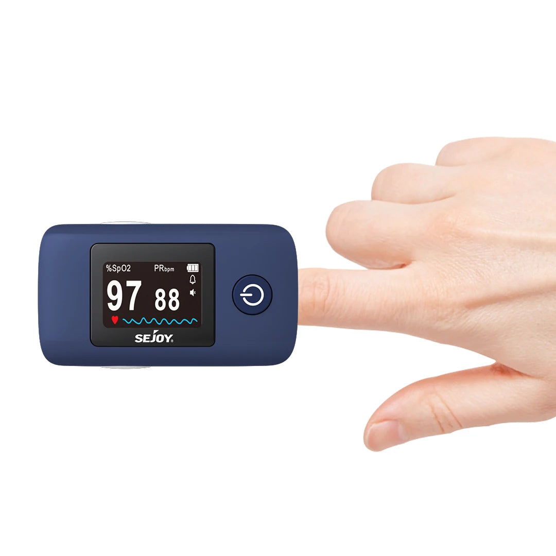 Sejoy Digital Wrist Blood Pressure Monitor,Finger Pulse Oximeter OLED Blood Oxygen Saturation,Heart Rate Meter BP Monitor