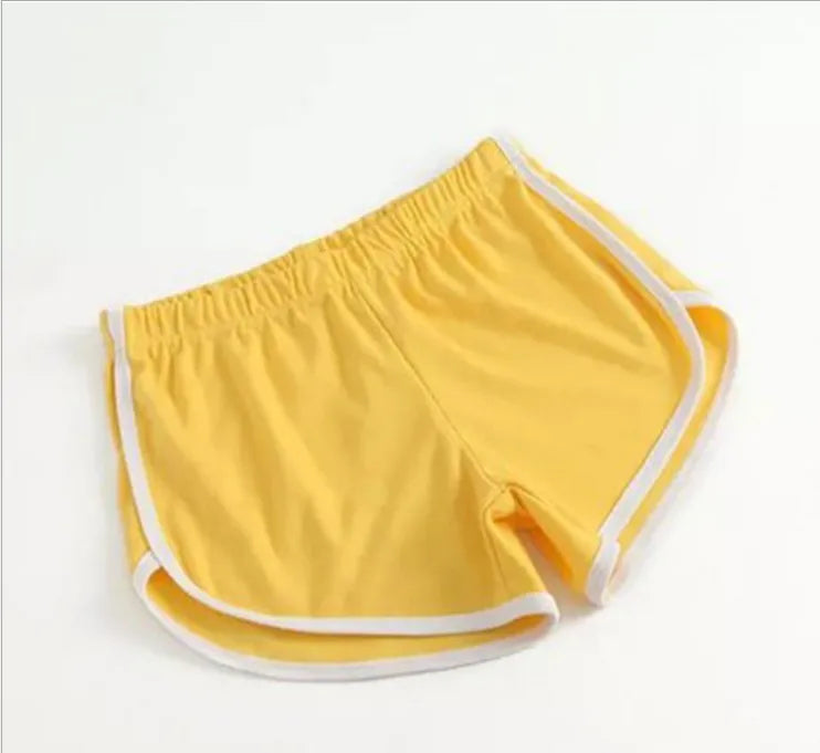Women Mid Waist Sport Shorts Slim Fit High Stretchy Short Trousers For Summer Female Ladies Running Exercise Beach Short Pants