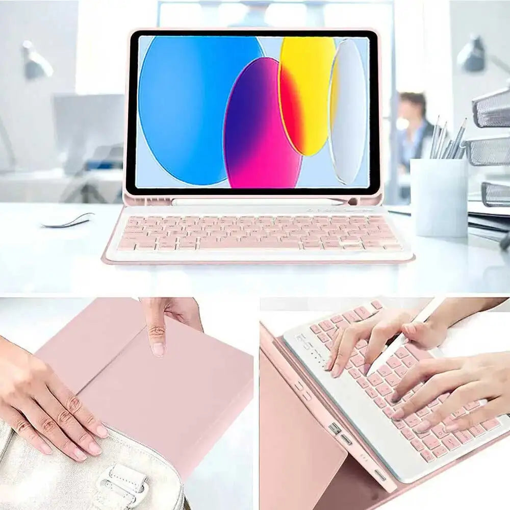 For iPad Backlight Keyboard Case For iPad 10.2 9 8 7th Gen iPad 10th Air 3 10.5 Pro Air 4th 5th 10.9 Pro 11 12.9 9.7 5 6th Cover