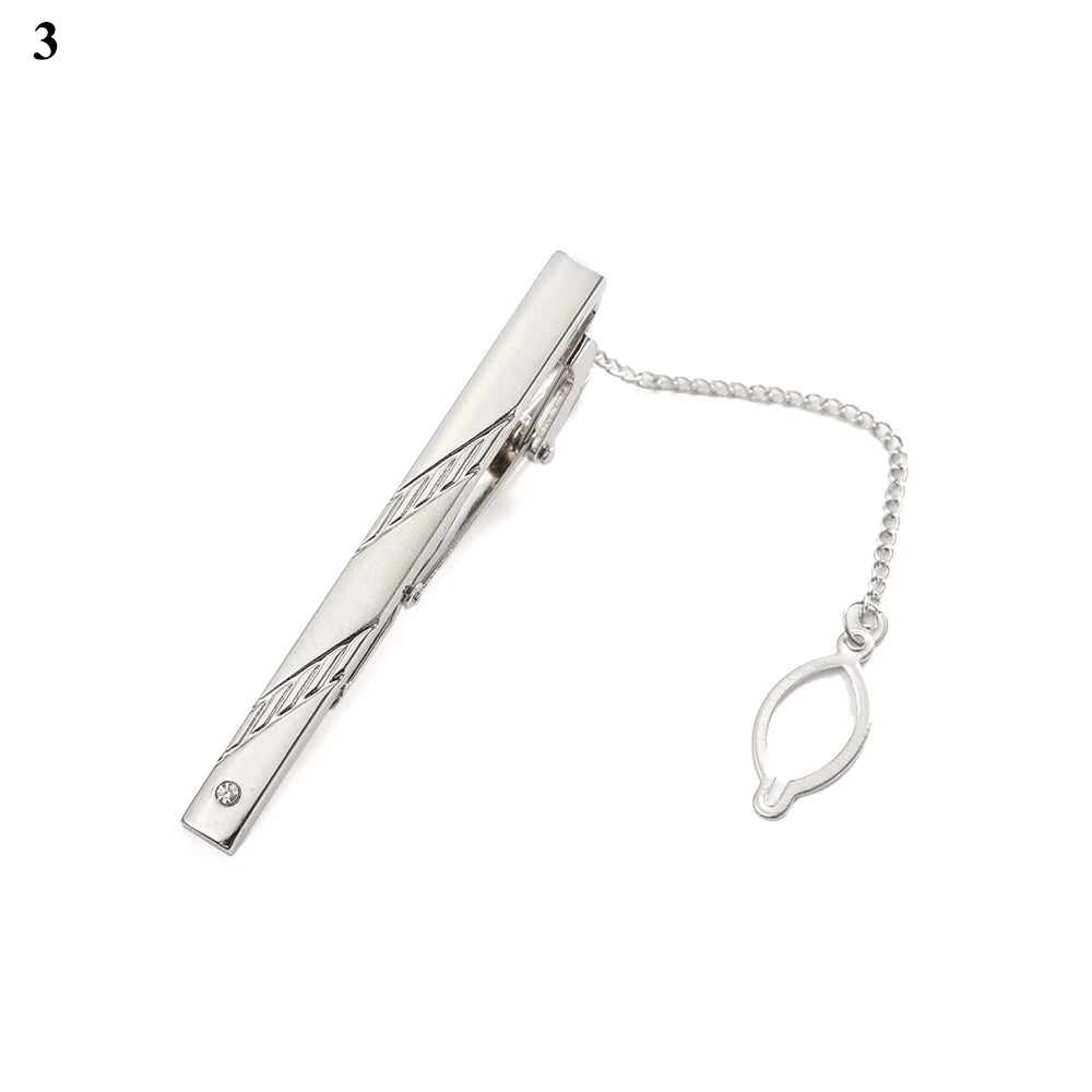 New Tie Clip Fashion Style 1PC Necktie Men Metal Simple Bar Clasp Practical Bowtie Clasp Tie Pin For Mens Gift Accessories
