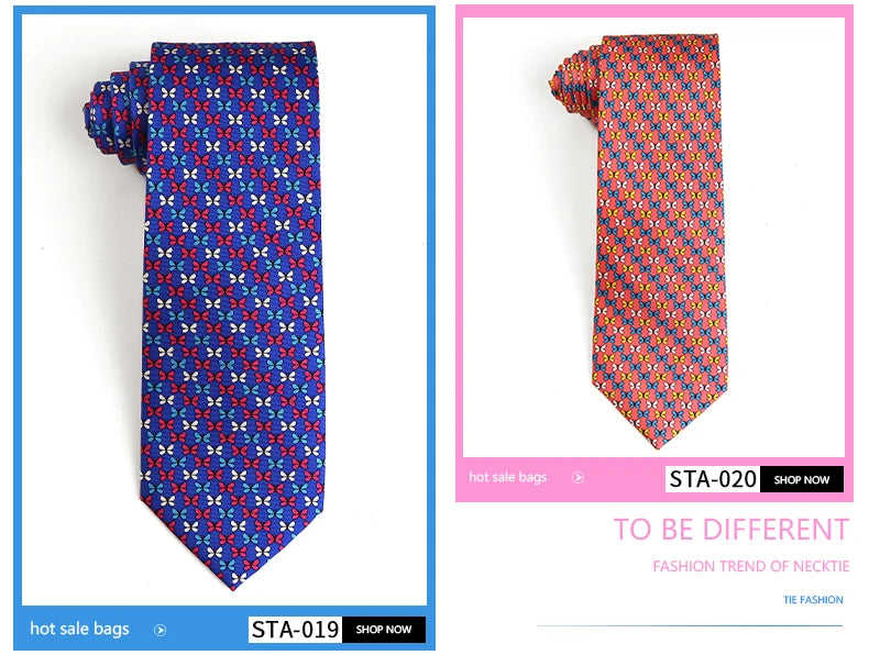 Tailor Smith 100% Silk Ties For Men Handmade Necktie With Animal Pattern Tie Father's Day Birthday Gift Tie