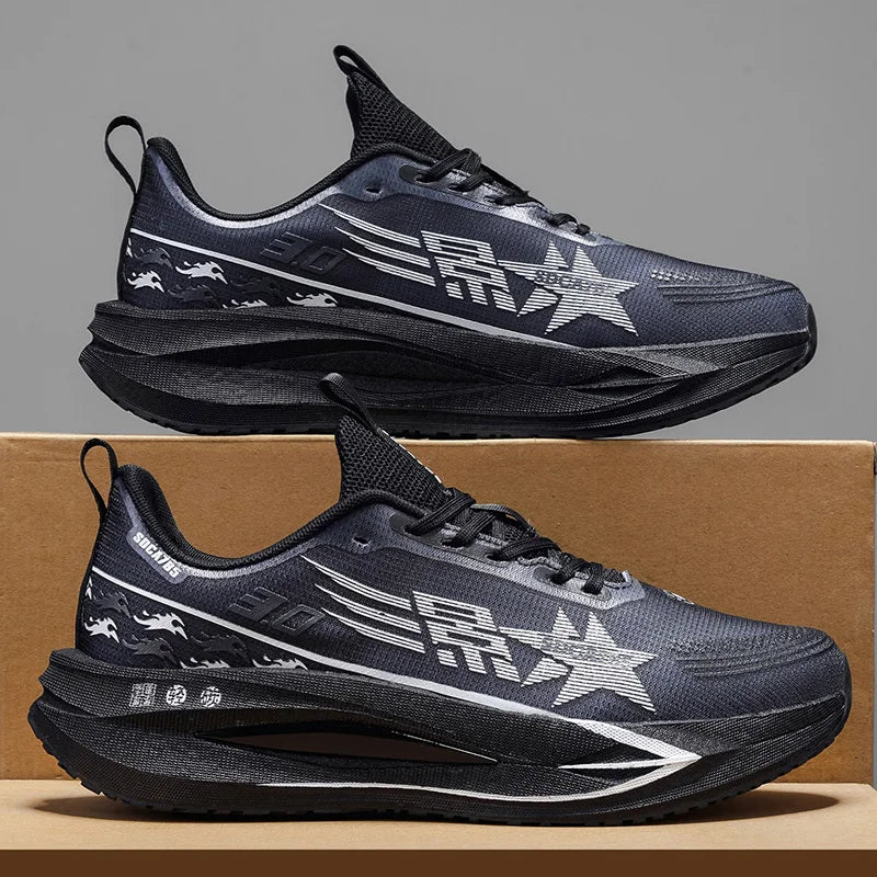 Men's Fashionable Sports Shoes, Non-Slip and Durable Tennis Shoes - Traditional Footwear - Road Running Shoes - Fitness Training Shoes - High-Top Non-Slip Soles - Suitable for All Seasons - Unisex Design