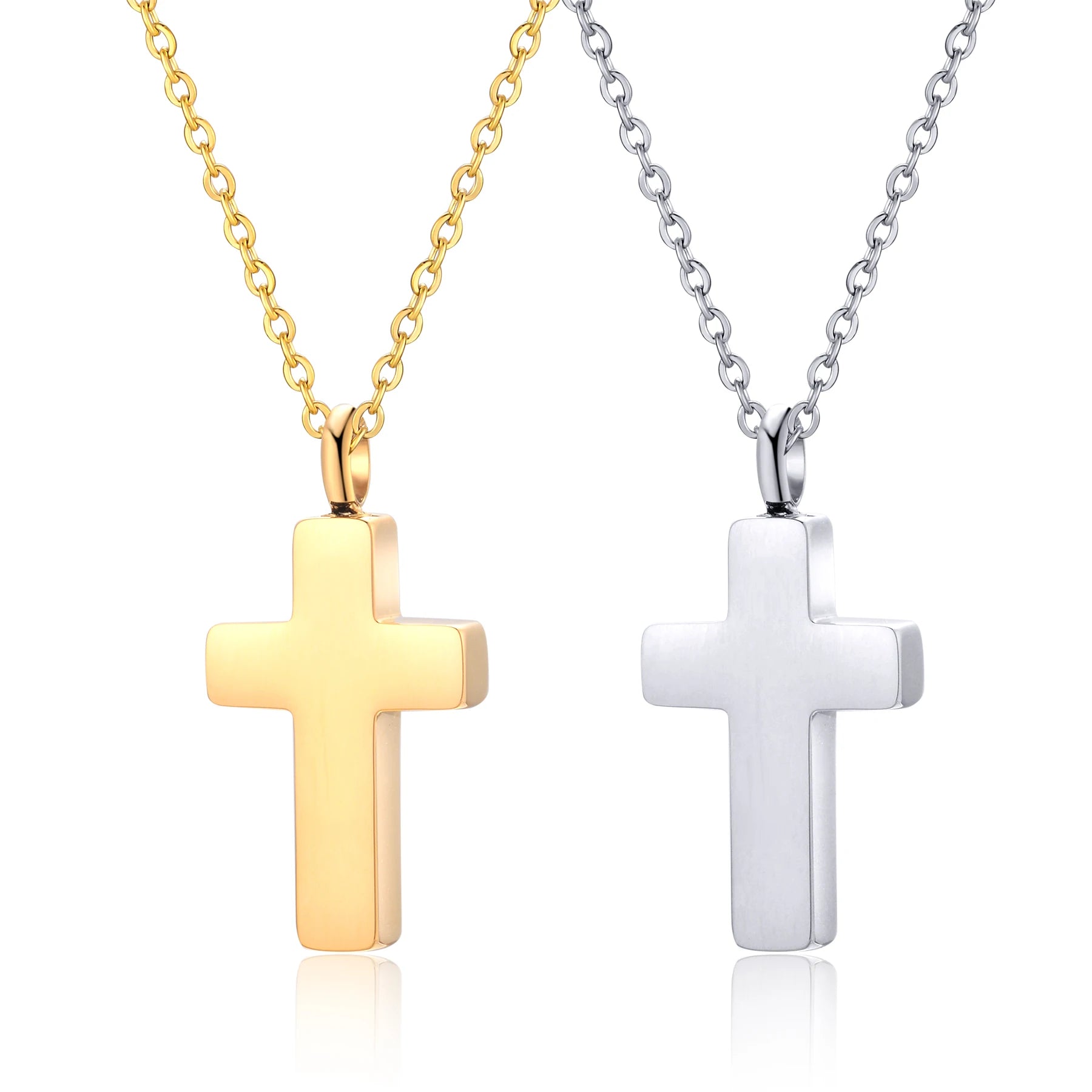 Cremation Cross Necklace for Ashes Stainless Steel Cross Urn Pendant Ashes Holder Memorial Jewelry
