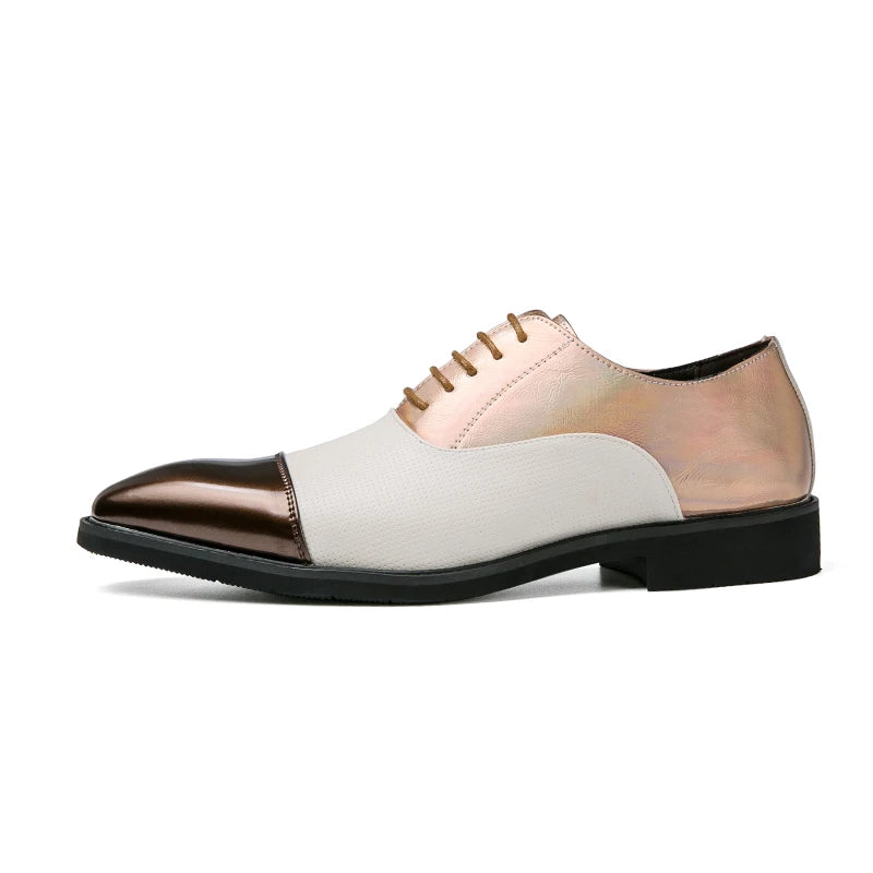 Men's Formal Shoes with Multi-color Design Fashionable High Quality Large Size Low-cut Slip-on Suitable for Business Wear.