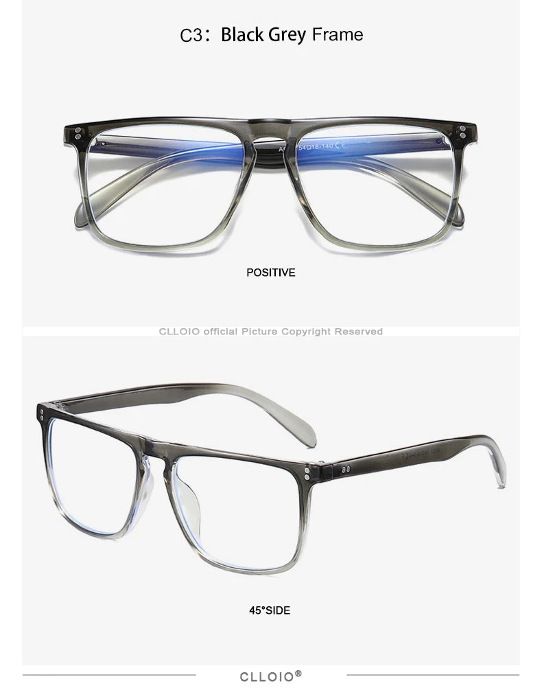 CLLOIO New Style Men Reading Glasses Women Fashion Anti Blue Ray Myopia Glasses Customizable Prescription Optical Eyewear Frames
