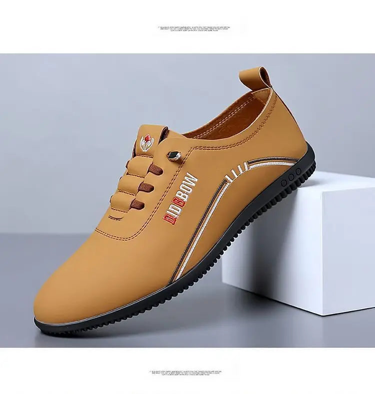 Leather Shoes for Men Fashion Soft Sole Men Loafers Comfortable Lightweight Walking Shoes Men Flats Moccasins Zapatillas Hombre
