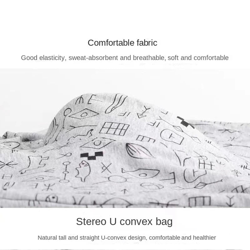 4Pcs Boxer Shorts Men's Underwear Sexy Panties Cotton Boxers Print Underpants Male Shorts U Convex Lingerie Plus Size 6XL