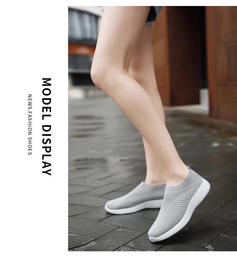 New Pink Women Shoes Soft Sneakers Lightweight And Comfortable Women Slip On Lazy Loafers Walking Shoes For Women Size 36-42