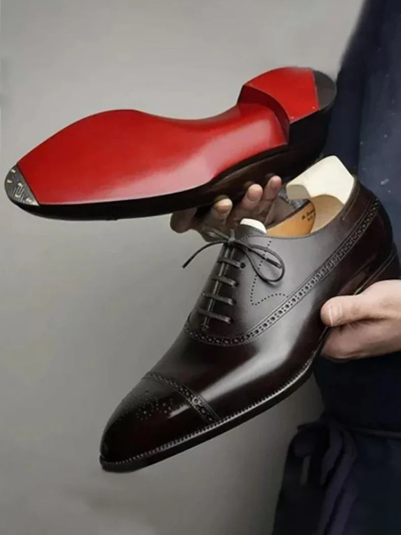 Luxury Men Dress Shoes Fashion Casual Business Shoes Retro Party Banquet Shoes for Men Carved Lace-up Brogue Wedding Shoe Size48