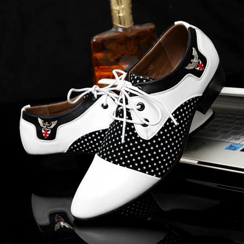 Mens Dress Shoes for Men Lace-Up Fashion Office High Quality Leather Comfy Business Man Formal Shoe Wedding Party Style Footwear