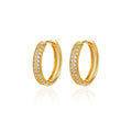 Cubic Zircon Hoop Earrings for Women Luxury Gold Color Stainless Steel Earrings 2026 Trend Piercing Aesthetic Ear Jewelry aretes