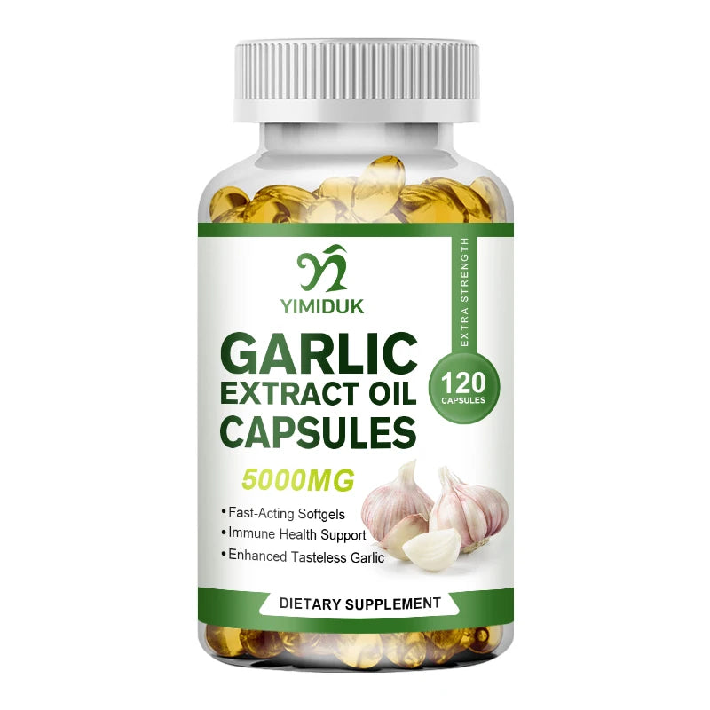 Organic Garlic Oil Extract Capsules Immunity Improves Cardiovascular Function Support Increase Glutathione Level Cellular Detox