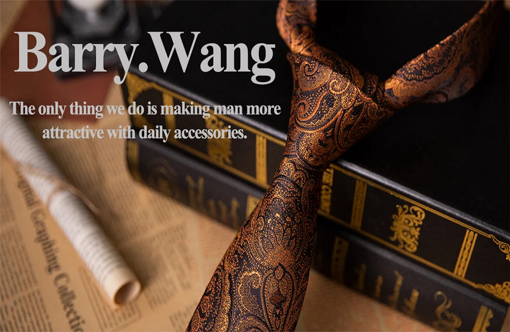 Male Luxury Neck Tie For Men Business Red Striped Tie Hanky Cufflinks Set Neckwear Wedding Party Casual