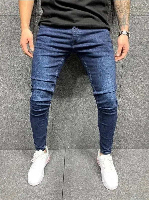Men Pants Fashion Men Casual Pants Stretch Jeans Skinny Work Trousers Male Vintage Wash Plus Size Jean Slim Fit for Men Clothing