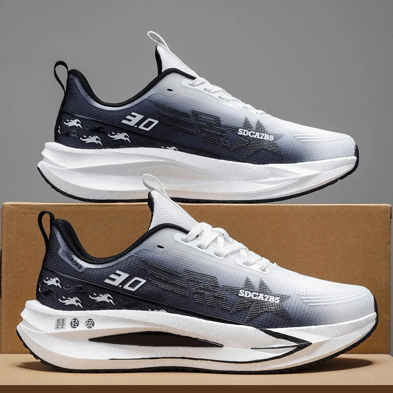 Men's Fashionable Sports Shoes, Non-Slip and Durable Tennis Shoes - Traditional Footwear - Road Running Shoes - Fitness Training Shoes - High-Top Non-Slip Soles - Suitable for All Seasons - Unisex Design