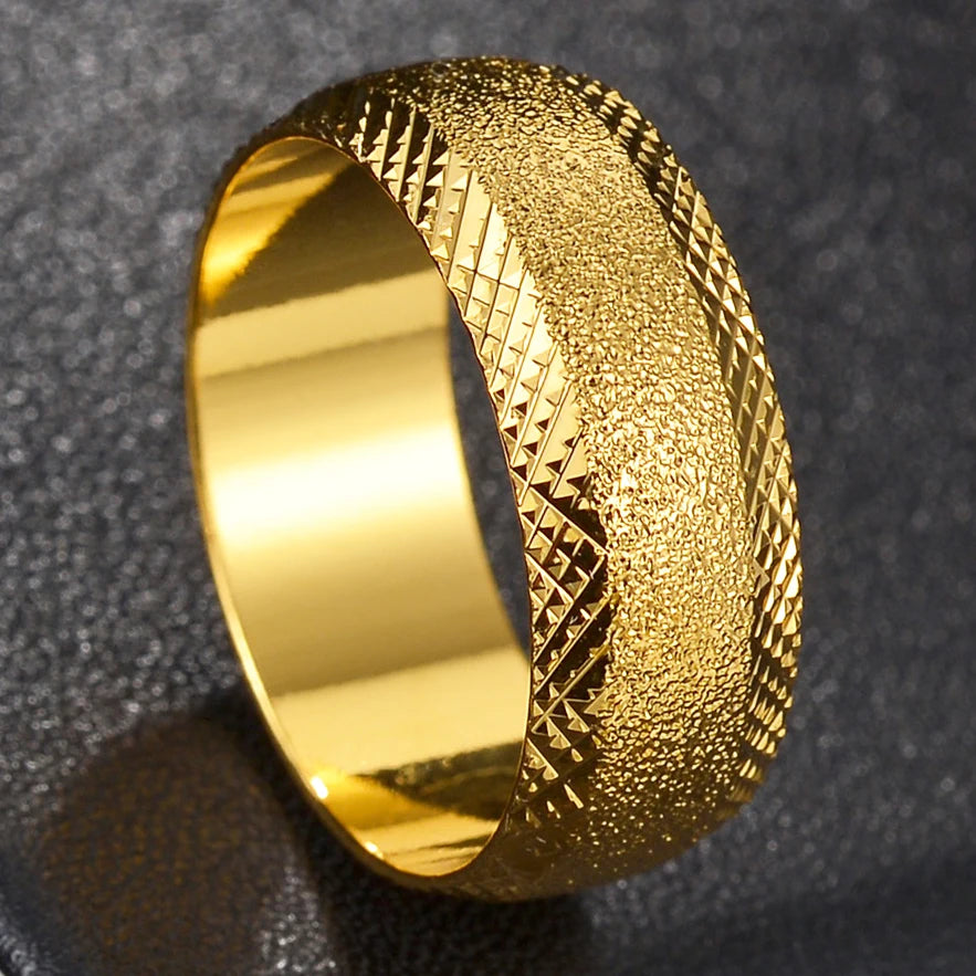 316L Stainless Steel High Quality Ring Simple Matte Fashion Men Wedding Rings Finger Engagement Gift For Women Jewelry