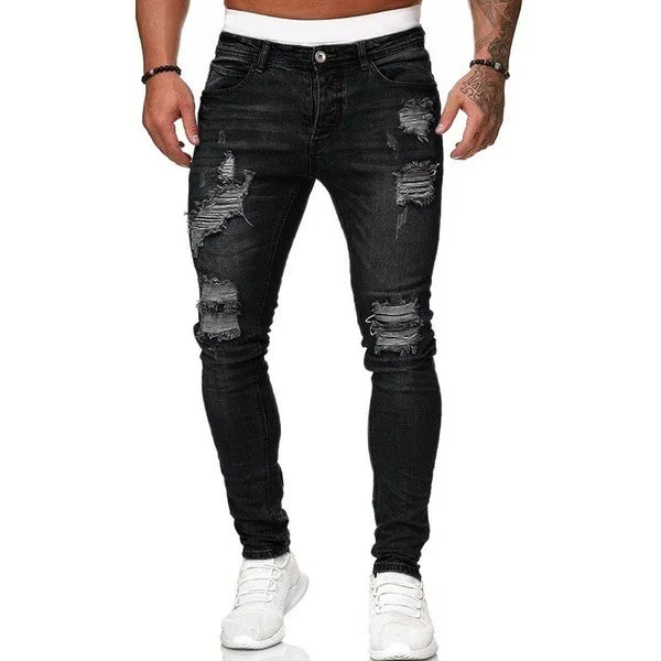 Men Pants Fashion Men Casual Pants Stretch Jeans Skinny Work Trousers Male Vintage Wash Plus Size Jean Slim Fit for Men Clothing
