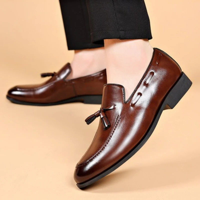 Men's Dress Shoes Business Leather Shoes Designer Office Loafers Luxury Wedding Shoes Handmade Slip on Formal Shoe Big Size 48