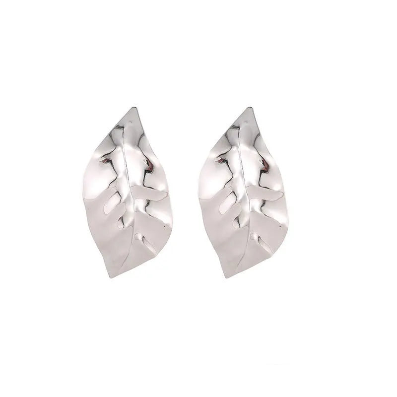 Stainless Steel Wrinkled Gold Color Earrings For Women Metal Earing Jewelry 2026 Trending Vintage Round Square Heart Earrings