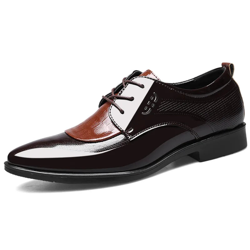 Men's Oxfords Shoes Lace Up Point Toe Business Casual Shoes for Men Wedding Party Office Men's Shoes Luxury Dress Shoe 2026 New
