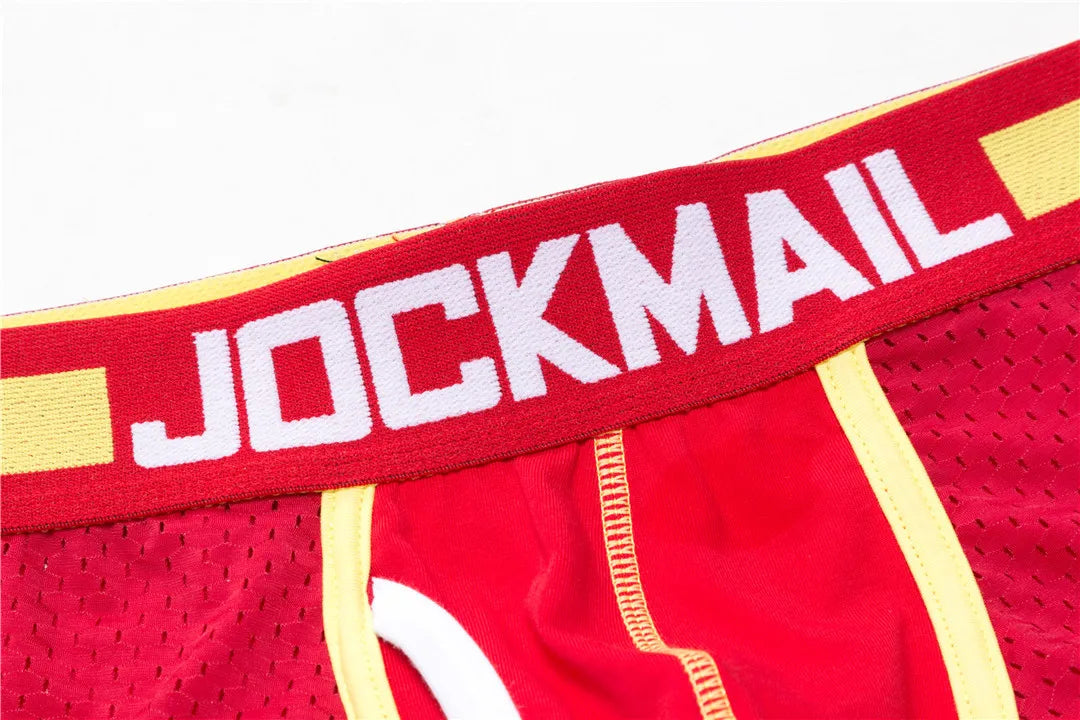 JOCKMAIL Men Underwear Boxes Mesh Quick Drying Ice Silk Breathable Youth Fashion Calzoncillos Sexy Am Gosteren Killer Sansursuz