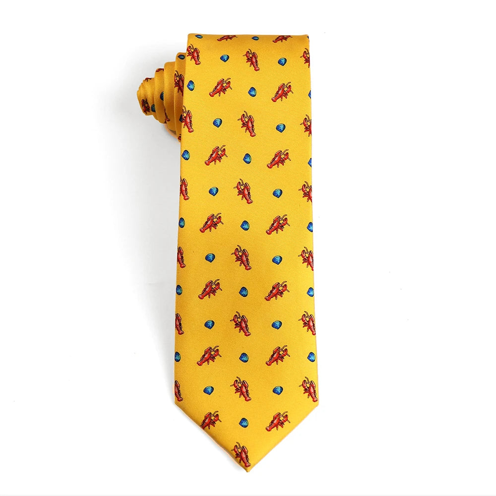 Tailor Smith 100% Silk Ties For Men Handmade Necktie With Animal Pattern Tie Father's Day Birthday Gift Tie