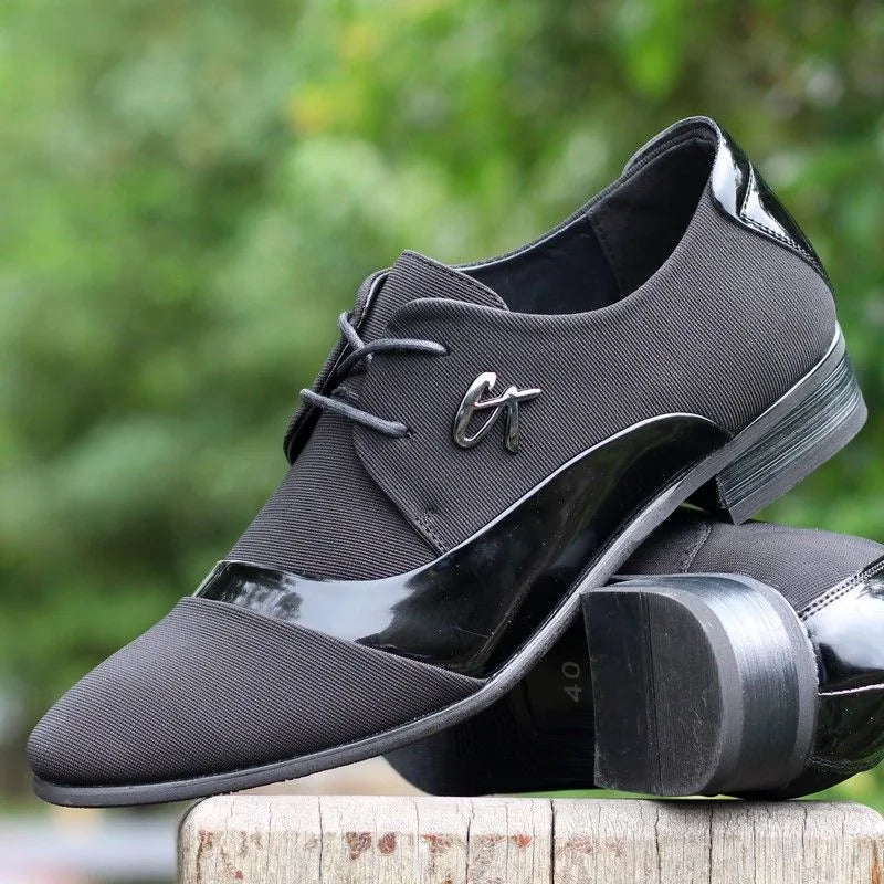 2026 New Men's Shoes Men Dress Shoes Leather Breathable Leisure Business Canvas Formal Shoes Men zapatos de hombre