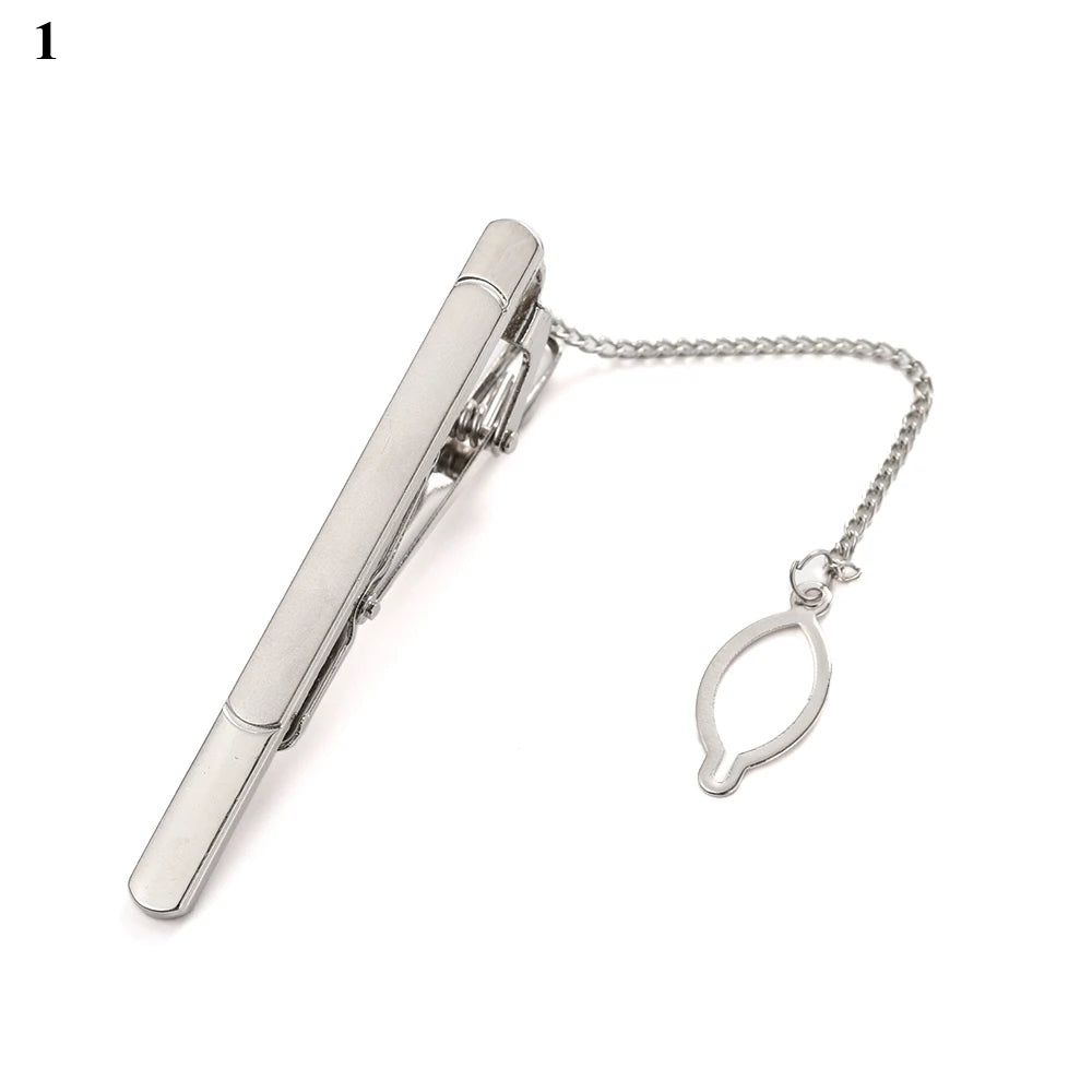New Tie Clip Fashion Style 1PC Necktie Men Metal Simple Bar Clasp Practical Bowtie Clasp Tie Pin For Mens Gift Accessories