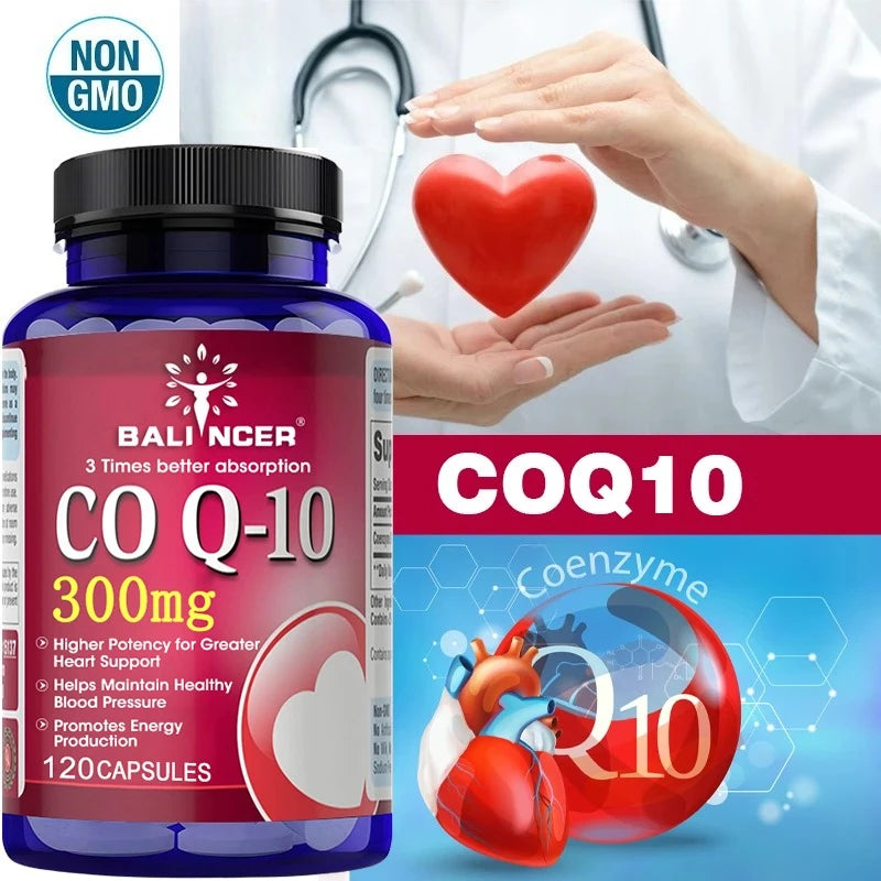 Co Q10 300 Mg Capsules - Supports Cardiovascular & Nervous System Health