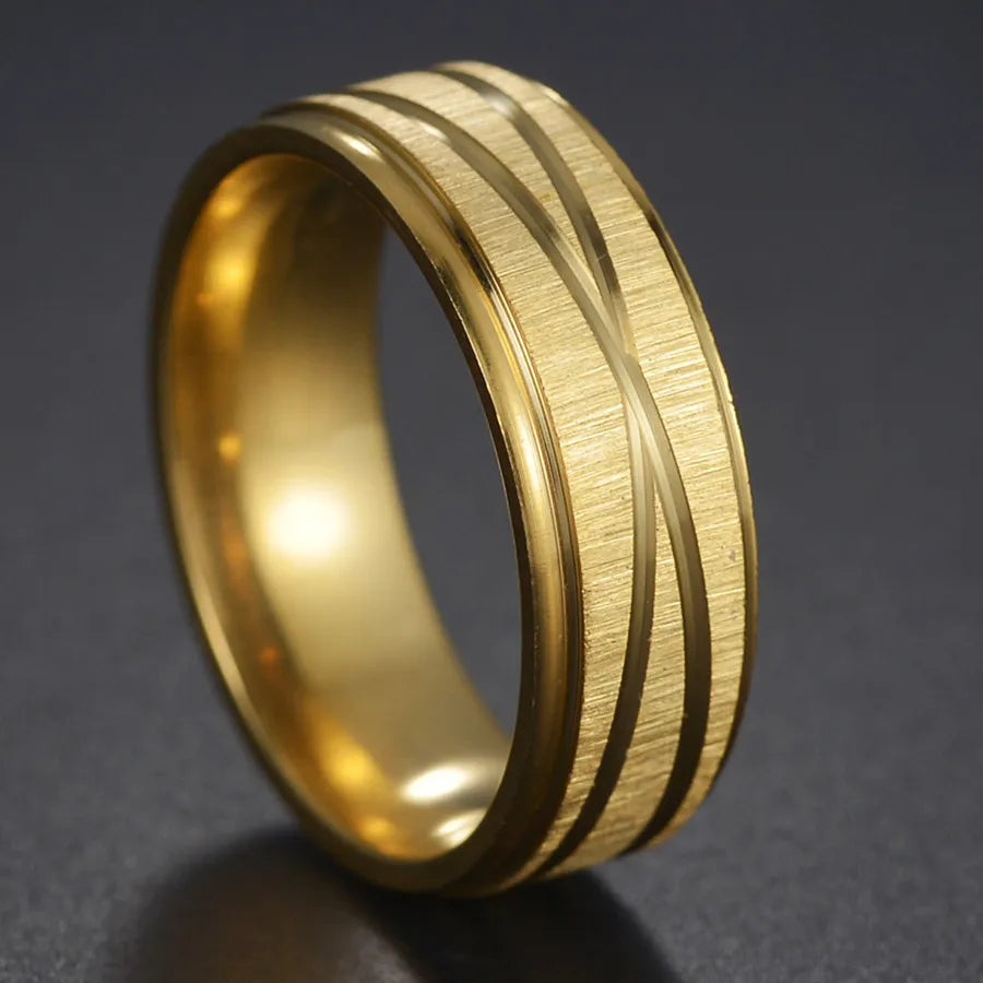 316L Stainless Steel High Quality Ring Simple Matte Fashion Men Wedding Rings Finger Engagement Gift For Women Jewelry