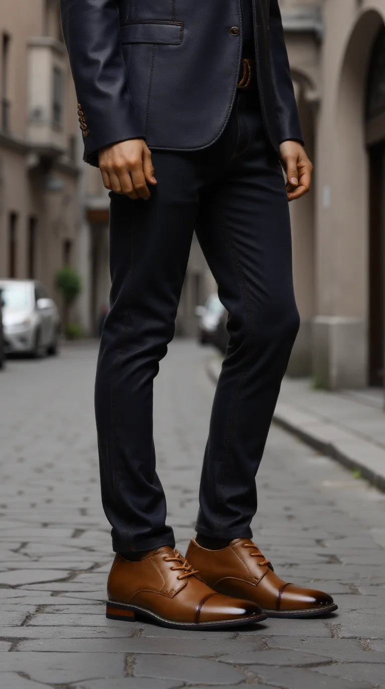 Men's Dress Shoes Fashion Comfortable 2025 Brand Leather Shoes Men