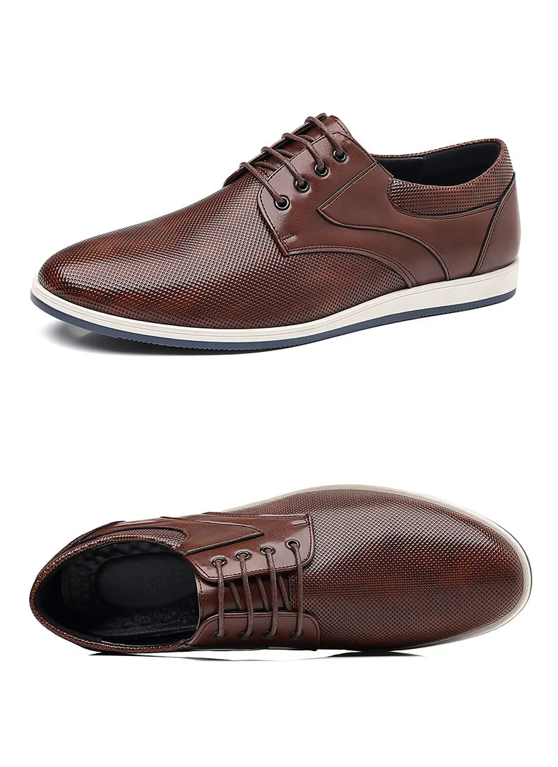 Dress Shoes for Men Genuine Leather Business Formal Oxfords Footwear Quality Leather Loafers Zapatos Hombre Man Wedding Shoes