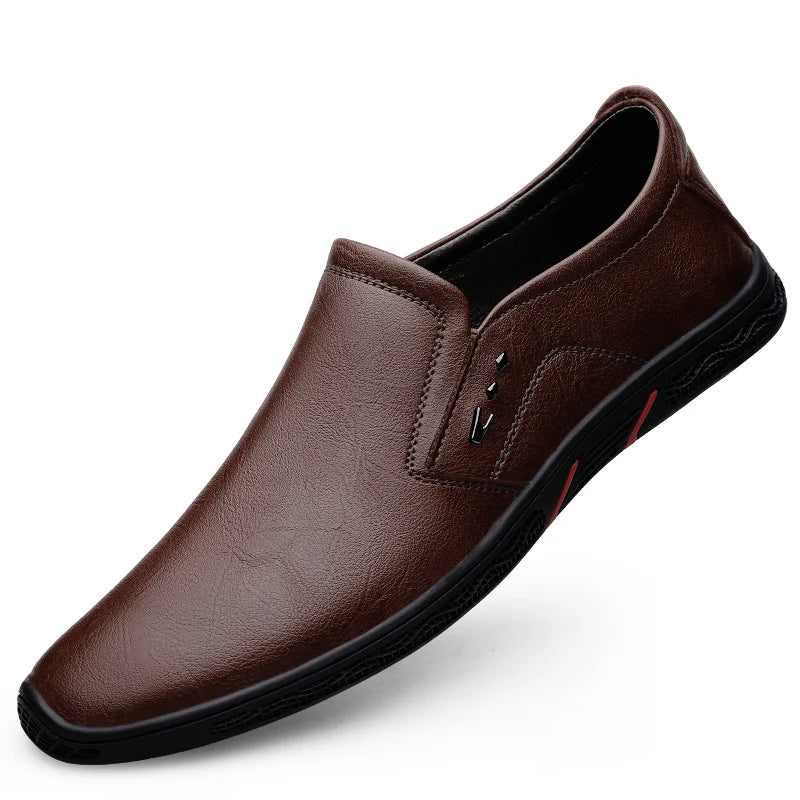 Leather Men Casual Shoes Breathable Soft Sole Office Loafers Shoes Men Designer Shoes Men Italian Brand Moccasins Zapatos Hombre
