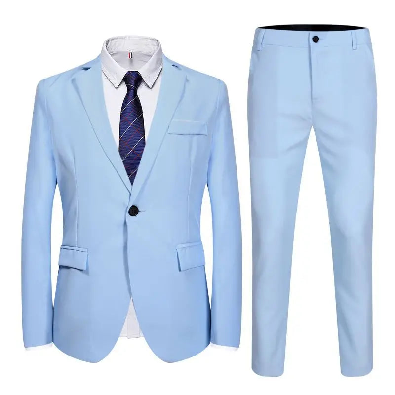 Suits Men Three Piece Suit Sets Turn Down Collar Full Sleeve Blazers Vest Long Pants Slim Fit Ensemble Wedding Evening Spring