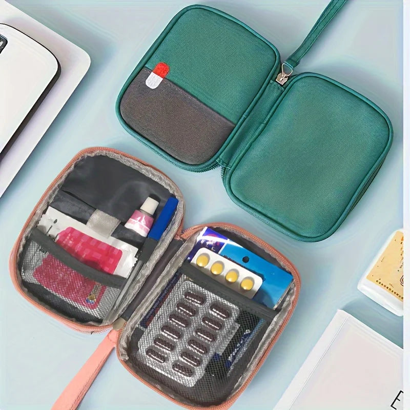 Mini Medicine Organizer Bag Outdoor First Aid Kit Portable Travel Storage Sack Emergency Medical Case Accessories Supplies