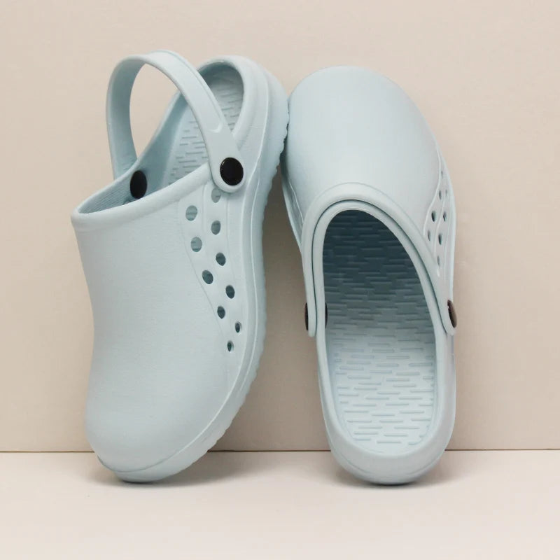 Unisex Scrub Clogs Nurse Medical Shoes EVA Ultra Light Anti Slip On Hospital Doctor Slippers Sandal Nursing Clog X06