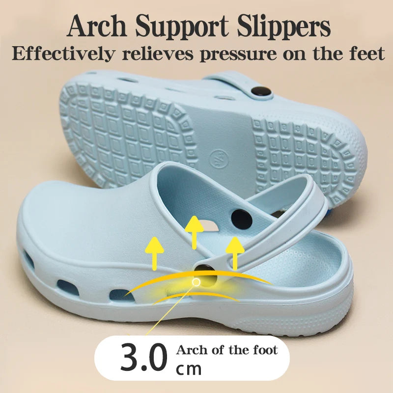 Professional Scrubs Clogs Ultra Light Nurse Work Shoes Anti Slip Pediatric Slippers Breathable Dentist Nursing Shoes 5X03-04