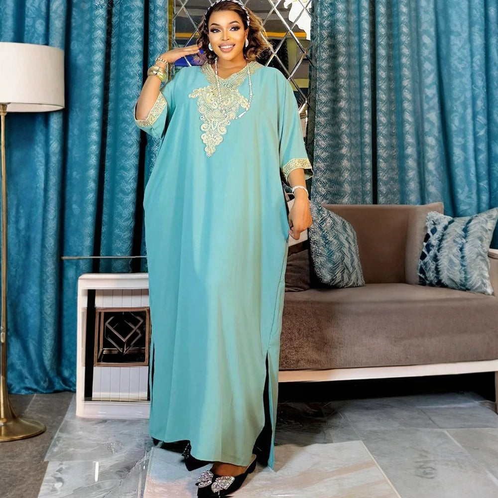 Abayas For Women Dubai African Muslim Fashion Dress Caftan Marocain Evening Party Dresses Satin Boubou Robe Djellaba Femme 2025