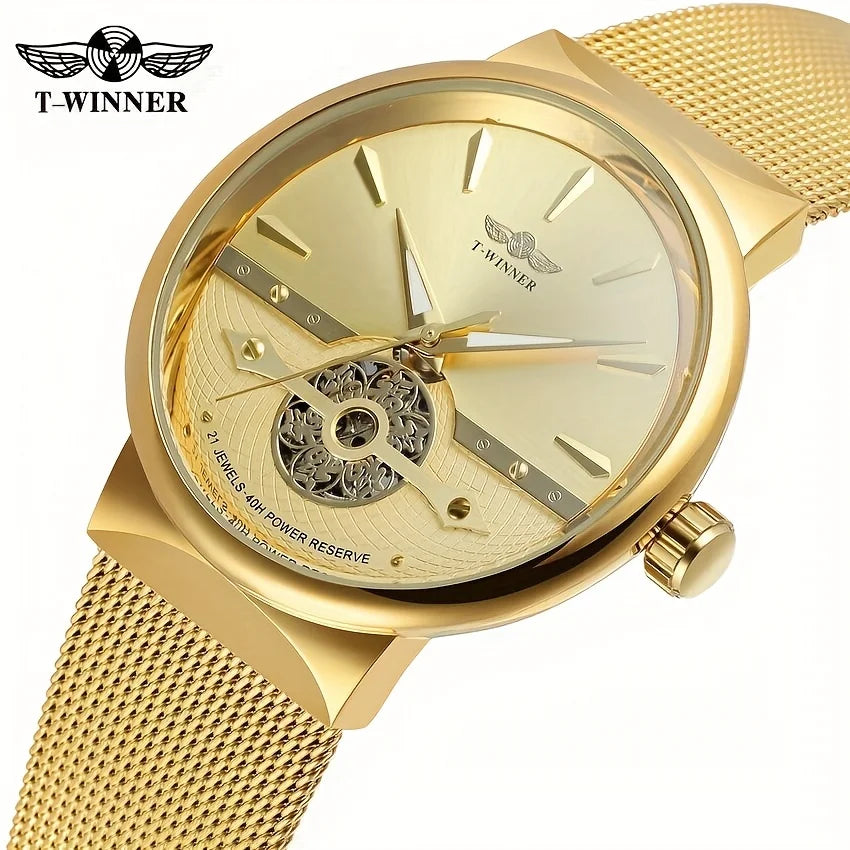 Men's fully automatic mechanical watch, waterproof, high-end business, light luxury, perfect as a holiday gift for men