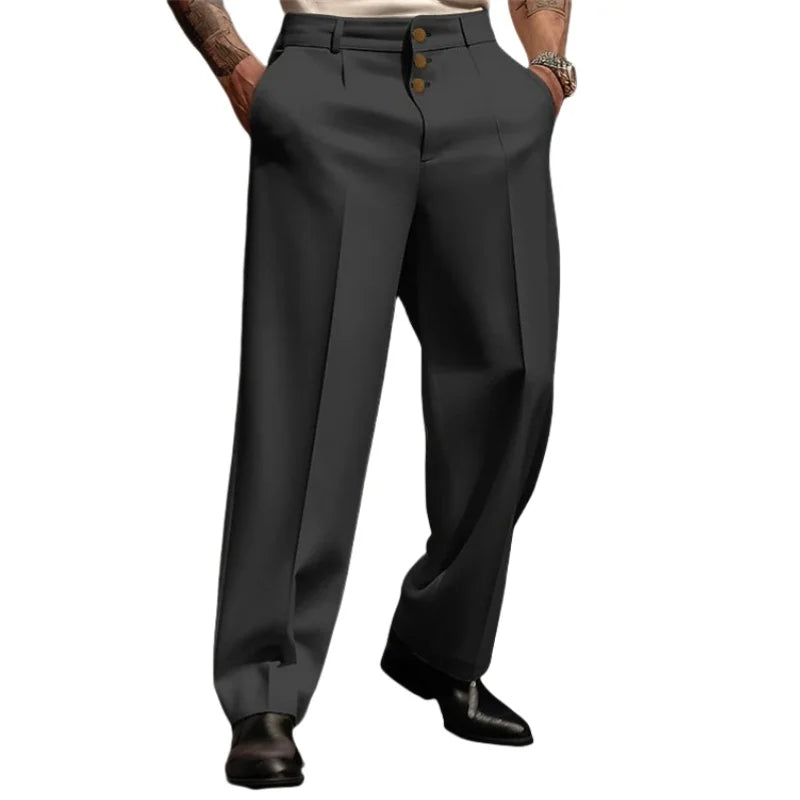 Men Fashion Business Pants Loose Casual Social Trousers Comfortable Straight Formal Pants Joggers Wide Long Pants Male Clothes