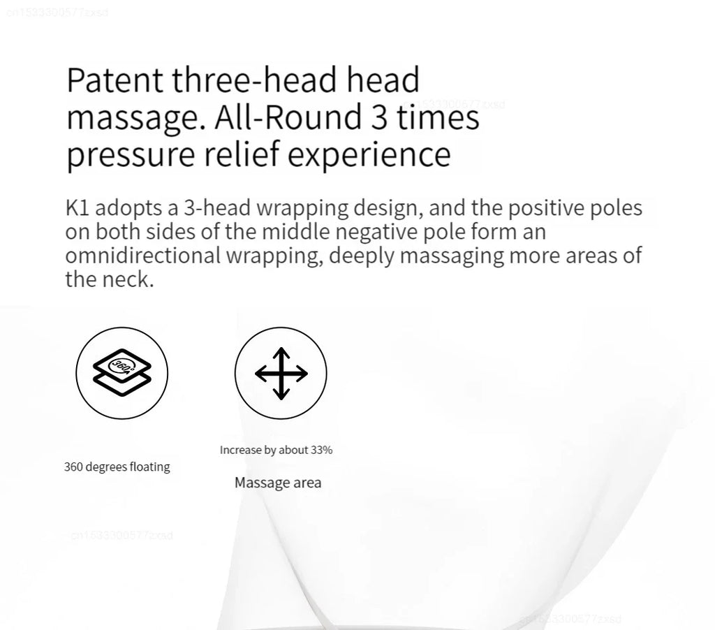 Jeeback K1 Electric Wireless Neck Massager Relieve Neck Pain Cervical Massage Home Electric Neck Massage Relaxer Muscle