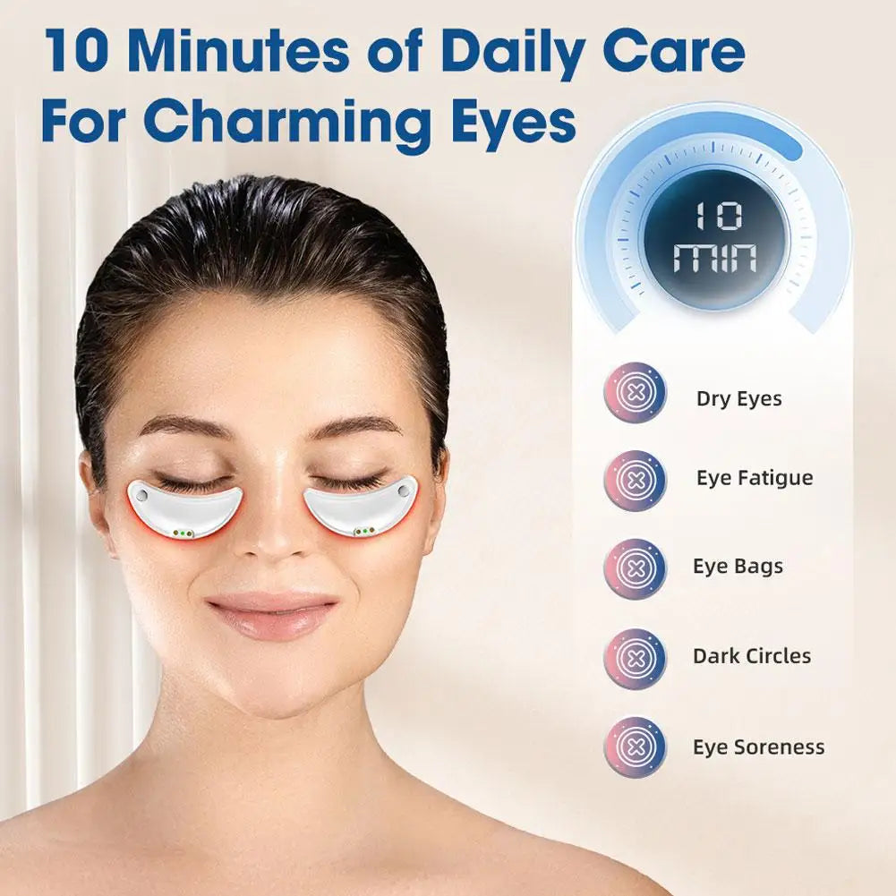 Red Light Eye Massager Remove Eye Bags Dark Circles Portable 3 Levels Microcurrent Eye Beauty Machine Removal Eye Lines