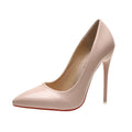 2026 Women Shoes Red High Heels Sexy Pointed Toe 12cm Pumps Wedding Dress Shoes Nude Black Color Red Rubber Bottom High Heels