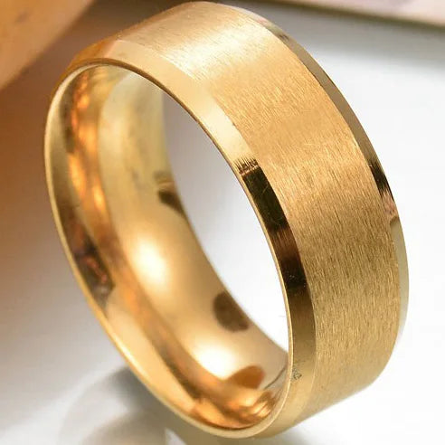 316L Stainless Steel High Quality Ring Simple Matte Fashion Men Wedding Rings Finger Engagement Gift For Women Jewelry