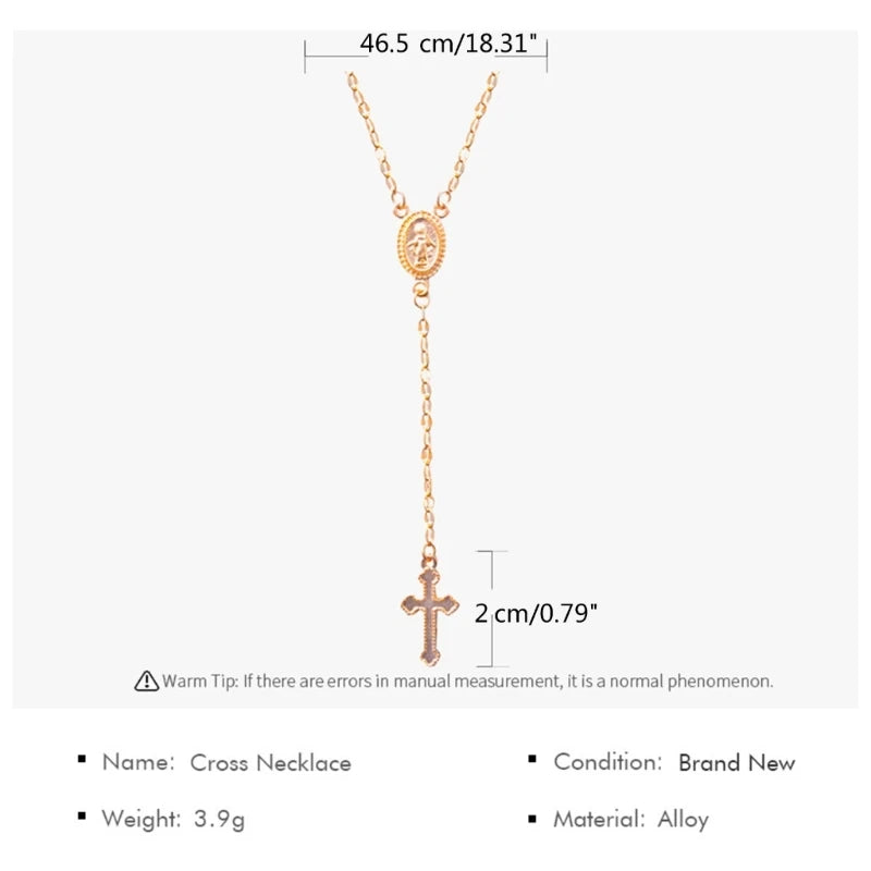 Religious Crosses Necklace Gothic Styles Clavicle Chains Vintage Crucifix Pendant Neckchains Handmade Party GIfts for Women Girl