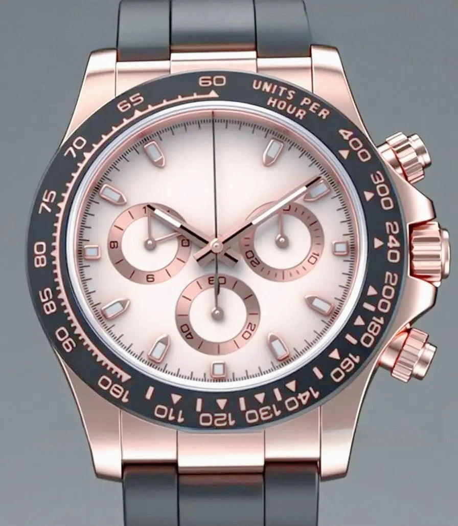 High-quality stainless steel men's luxurious wristwatch with mechanical movement, suitable for business wear.