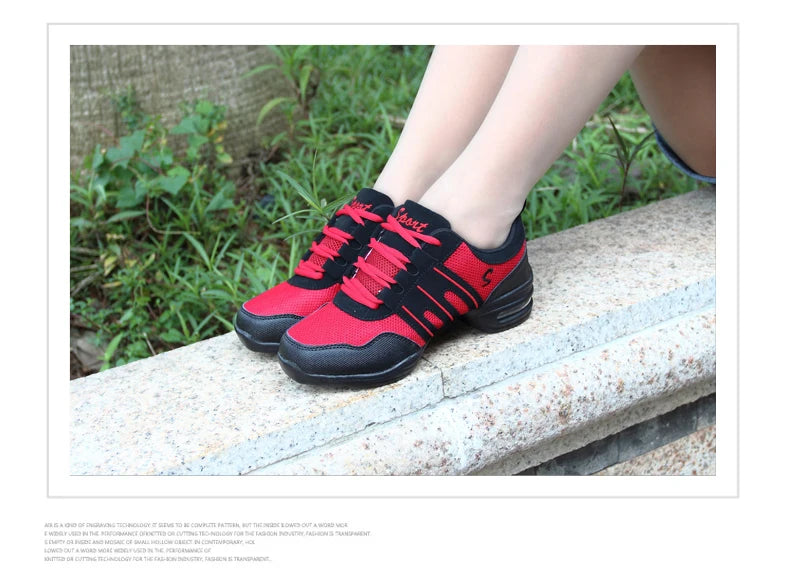 Dancing Shoes For Women Sports Feature Modern Jazz Dance Shoes Soft Outsole Breath Dance Shoes Female Waltz Sneakers Wholesale