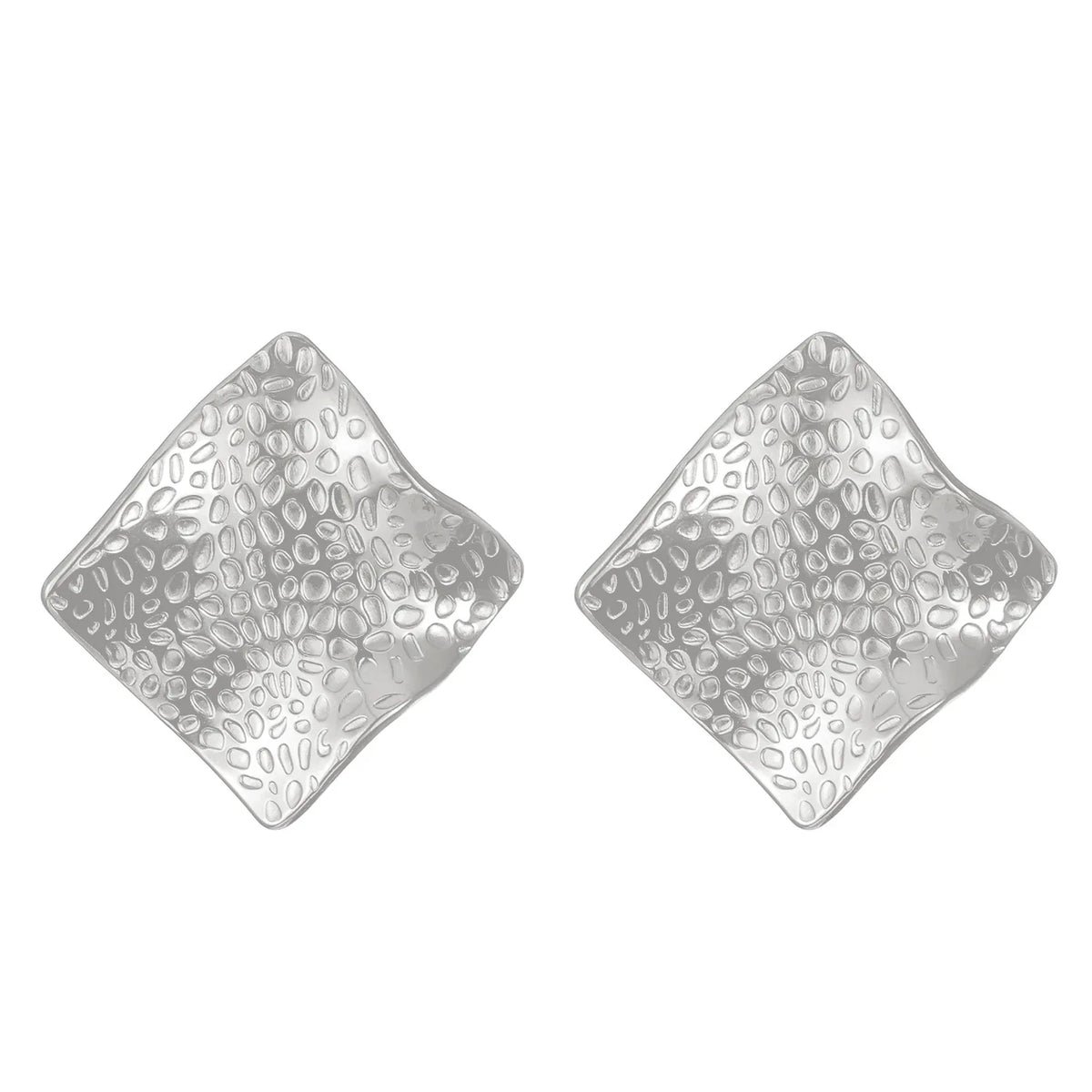 Stainless Steel Wrinkled Gold Color Earrings For Women Metal Earing Jewelry 2026 Trending Vintage Round Square Heart Earrings