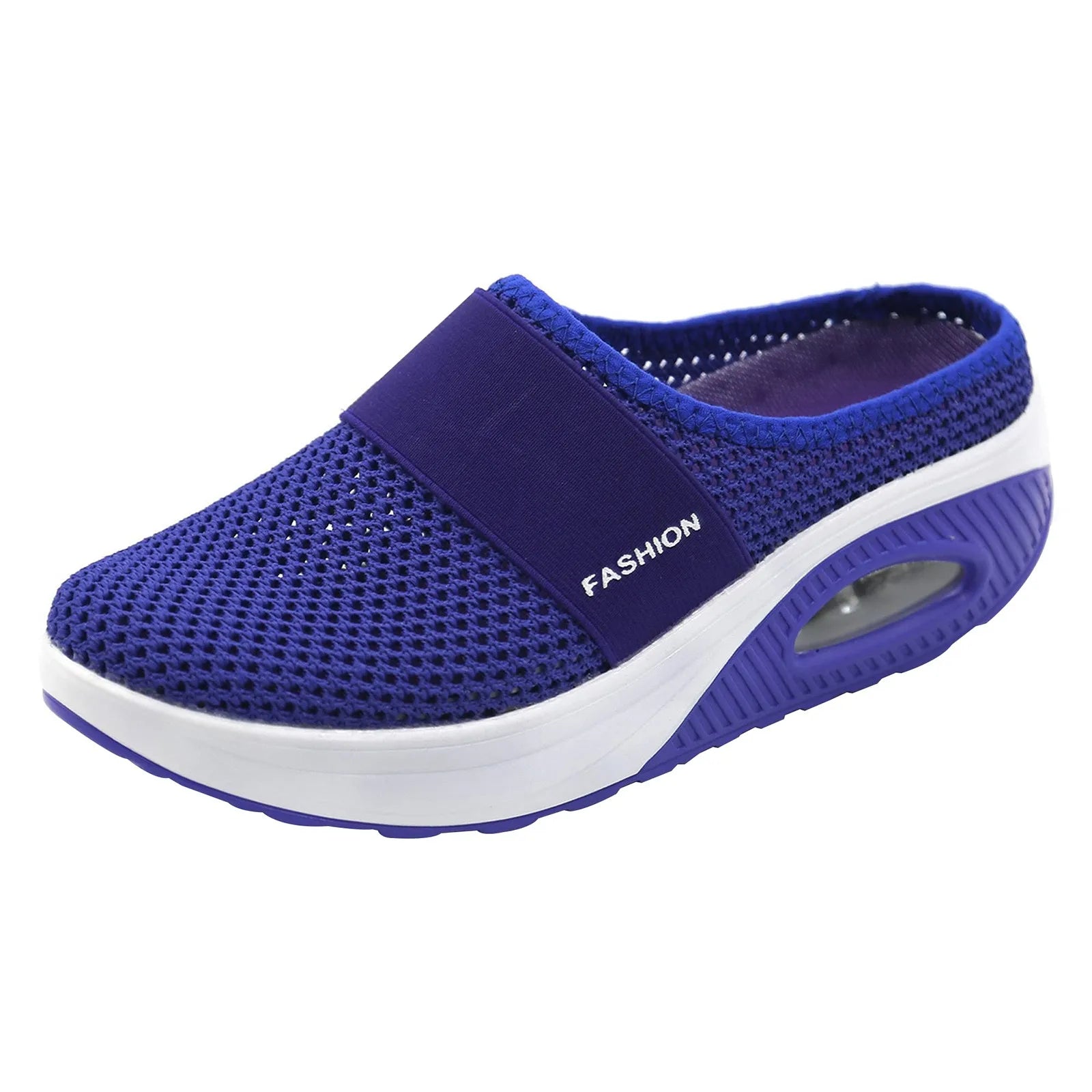 Women Air Cushion Slip On Walking Shoes Breathable Knit Sneakers Lightweight Comfortable Casual Shoes Walking Footwear